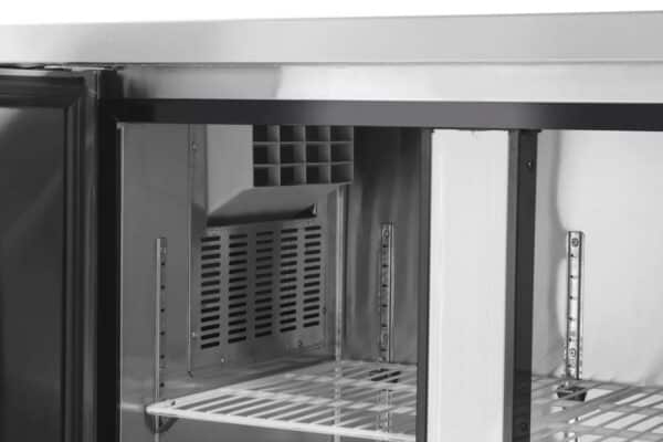 Arbetsbänk/kylbänk med tre dörrar "Kitchen Line", 390l, 230V / 270W, 1800 x 600 x (h) 850mm - Bild 4