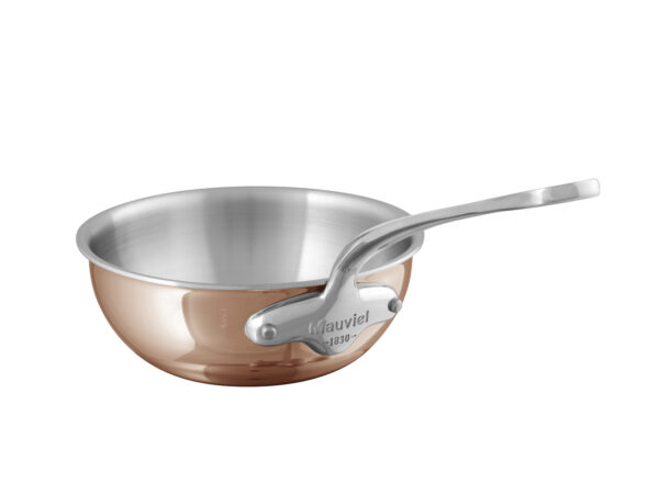 Mauviel M'6s Sautépanna rundad, koppar/stål, Ø 200 x 75 mm, 2000 ml