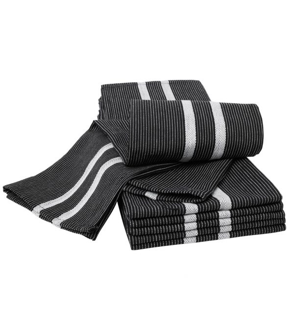 Bomullshandduk, svart, 500 mm x 700 mm, 6-pack