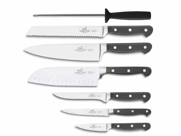 Pluton Knivset 7 delar Stål/Svart