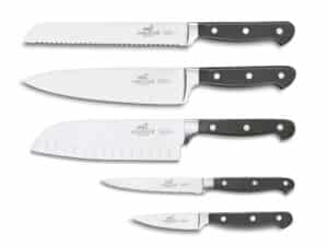 Pluton Knivset 5 delar Stål/Svart