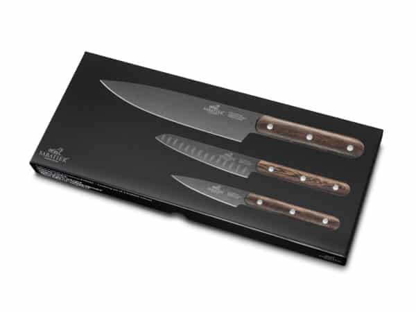 Knivset "Phenix", svart/trä, 3 delar - Bild 5