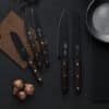 Phenix Knivset 5 delar Svart/Trä - Bild 4