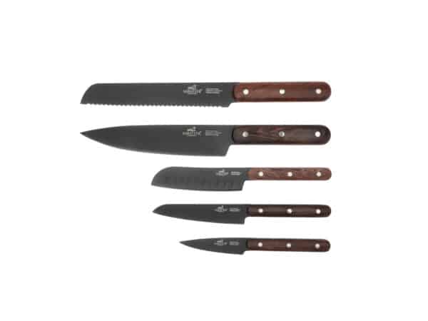 Phenix Knivset 5 delar Svart/Trä
