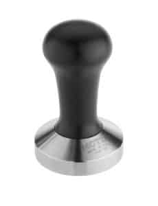 Espresso tamper "svart handtag", rostfritt stål, Ø 58 mm