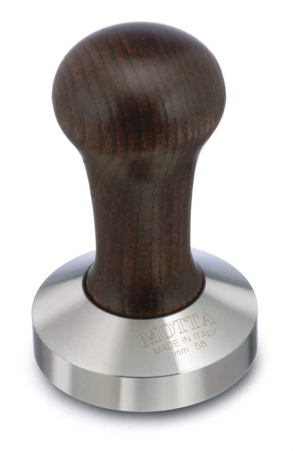 Espresso tamper "trähandtag", rostfritt stål, Ø 58 mm
