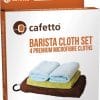 Fyra stycken mikrofiberdukar i varierande kulörer från Cafetto