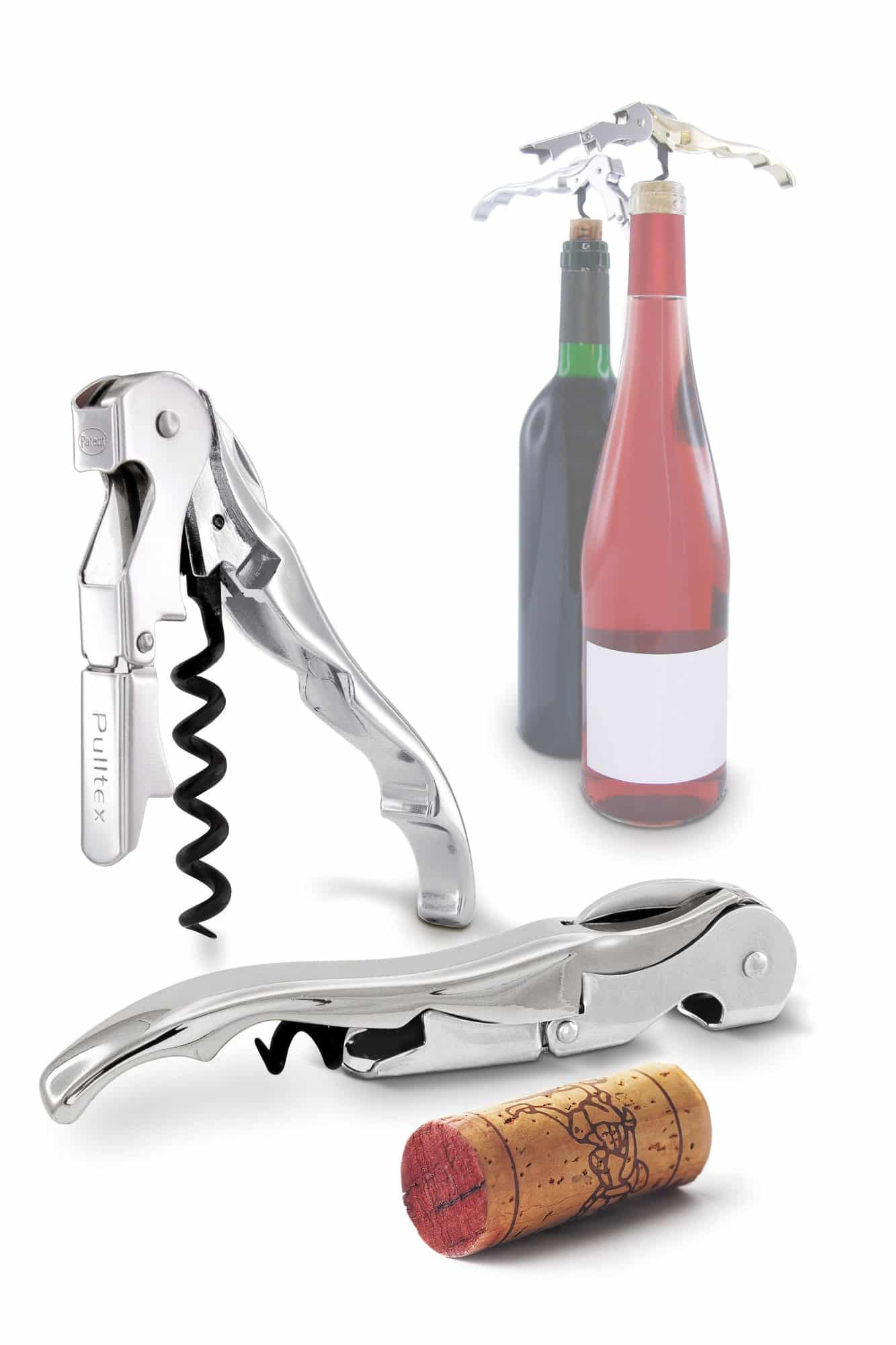 Vinöppnare Pulltaps Classic silver med hölster