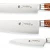 Knivset 3-delar "San", kockkniv 210 mm, tandad brödkniv 230 mm, skalkniv 120 mm