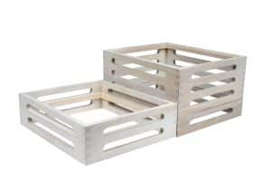 Displayset i tre delar, ek, vit