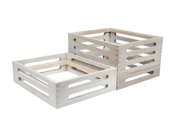 Displayset i tre delar, ek, vit
