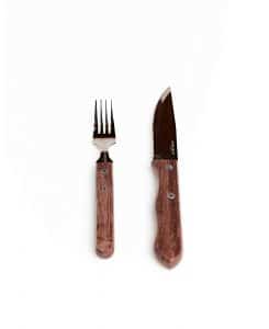 Stilfulla grillbestickset i rosenträ, 12 delar
