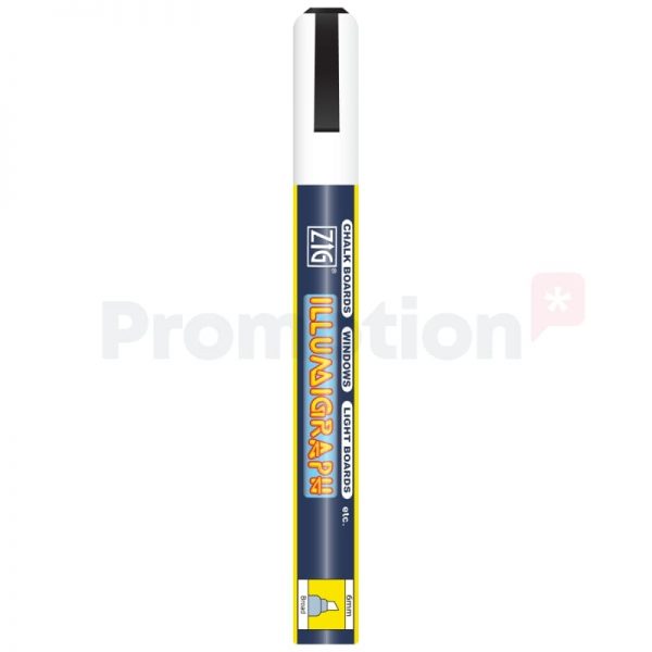 Vattenlöslig griffelpenna med kalligrafiskuren spets, vit, 6 mm, 12-pack