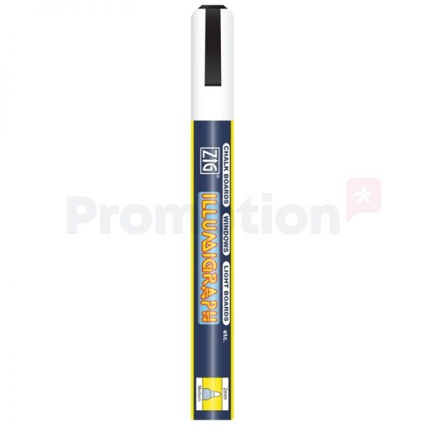 Vattenlöslig griffelpenna med rund spets, vit, 2 mm, 12-pack