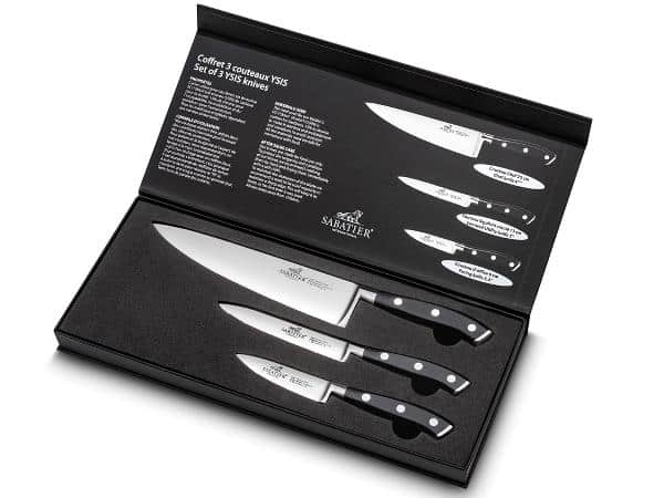 Ysis Knivset 3 delar Stål/Svart