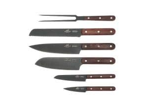 Phenix Knivset 6 delar Svart/Trä