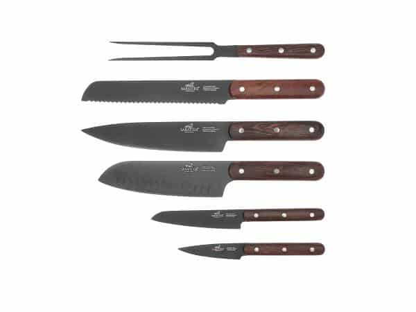 Phenix Knivset 6 delar Svart/Trä