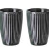 Plissé Termosmugg, Ø 80 x 120 mm, 250 ml, Midnight Blue, 2-pack