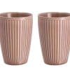 Plissé Termosmugg, Ø 80 x 120 mm, 250 ml, Woodrose, 2-pack