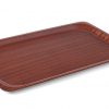 Rektangulär serveringsbricka, non-stick, laminerad mahogany.