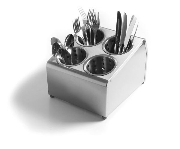 Bestickhållare, rostfritt stål, Ø97 x (h) 137mm - Bild 3