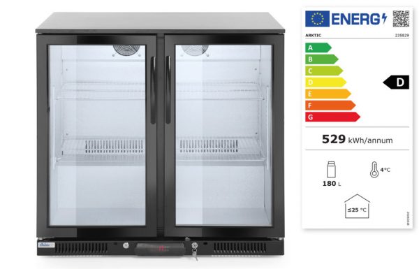 Dryckeskyl med dubbla skjutdörrar, 200 L, Arktic, 220-240V/160W, 900 x 500 x (h) 900mm - Bild 5