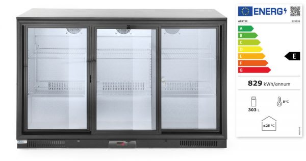 Dryckeskyl med trippla skjutdörrar 303L, Arktic, 220-240V/215W, 1335 x 500 x (h) 900mm - Bild 5