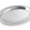 Serveringsbricka, rostfritt stål, oval.