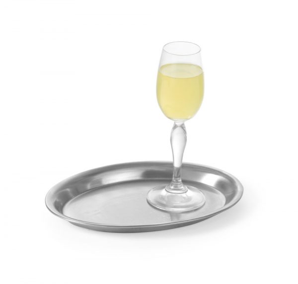 Serveringsbricka, rostfritt stål, oval - Bild 3