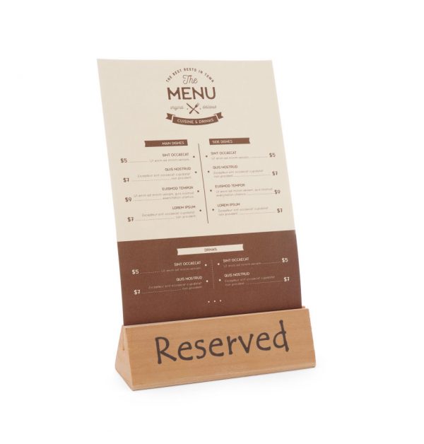 Reservationsskylt "reserved", trä, 152 x 44 x (h) 44mm - Bild 3