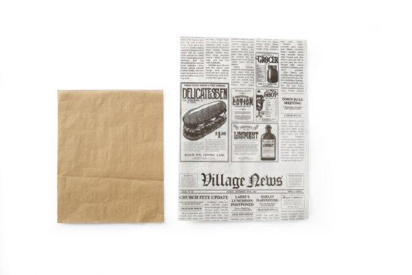 Smörpapper "Tidningstryck", 500-pack - Bild 5