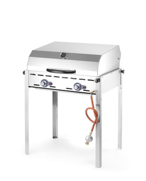 Gasgrill "Green Fire" i serien "Profi Line" med stekbord i emaljerat gjutjärn samt galler, 11.6 kW, 740 x 615 x (h) 825mm - Bild 2