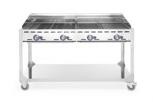 Gasgrill "Green Fire" i serien "Profi Line" med 4 brännare, 22kW, 1400 x 612 x (h) 825mm.