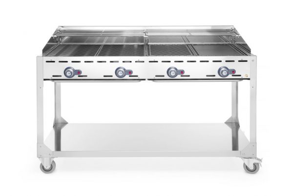 Gasgrill "Green Fire" i serien "Profi Line" med 4 brännare, 22kW, 1400 x 612 x (h) 825mm.