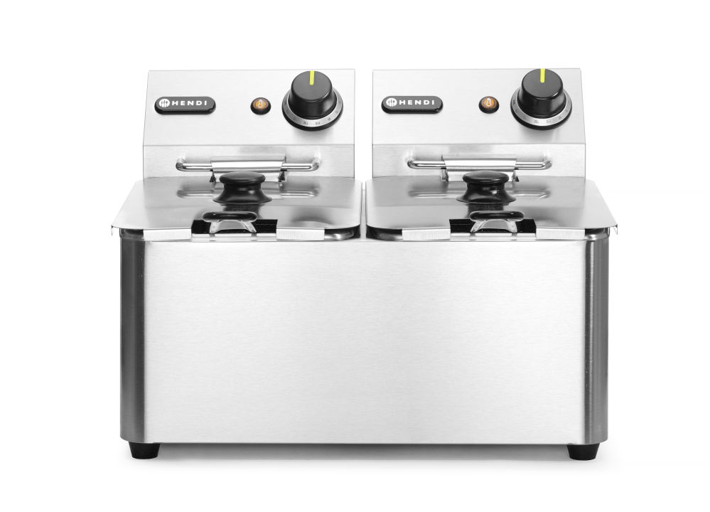 Fritös 2 x 4l ”Kitchen Line”, 230V / 6000W, 470 x 380 x (h) 330mm