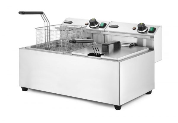 Fritös med tapp 2 x 8l ”Profi Line”, 230V / 7000W, 605 x 460 x (h) 350mm - Bild 2