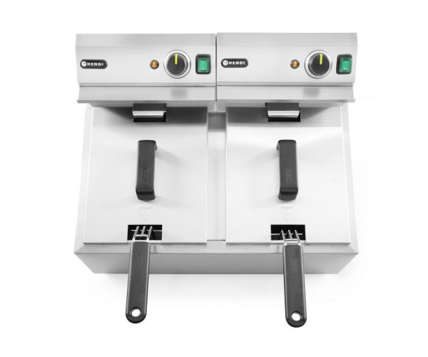 Fritös med tapp 2 x 8l ”Profi Line”, 230V / 7000W, 605 x 460 x (h) 350mm - Bild 4