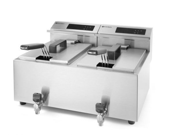 Fritös med digital display och tapp 2 x 8l ”Profi Line”, 230V / 7000W, 605 x 515 x (h) 345mm - Bild 4