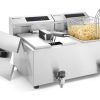 Fritös med digital display och tapp 2 x 8l ”Profi Line”, 230V / 7000W, 605 x 515 x (h) 345mm - Bild 3