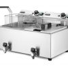 Fritös med tapp 2 x 8l "Profi Line", 230V / 3500W, 605 x 515 x (h) 350mm - Bild 2