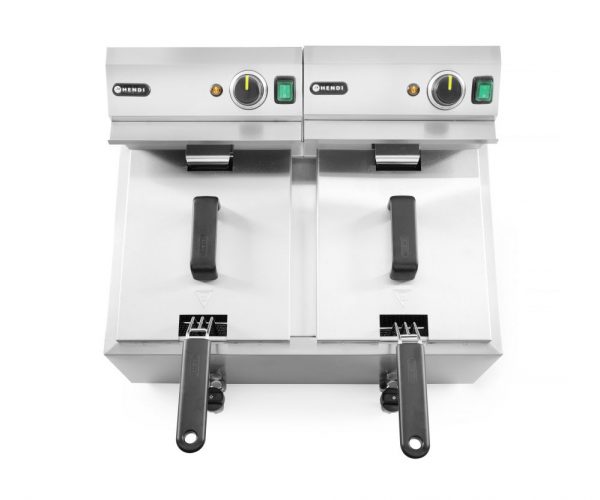 Fritös med tapp 2 x 8l "Profi Line", 230V / 3500W, 605 x 515 x (h) 350mm - Bild 4