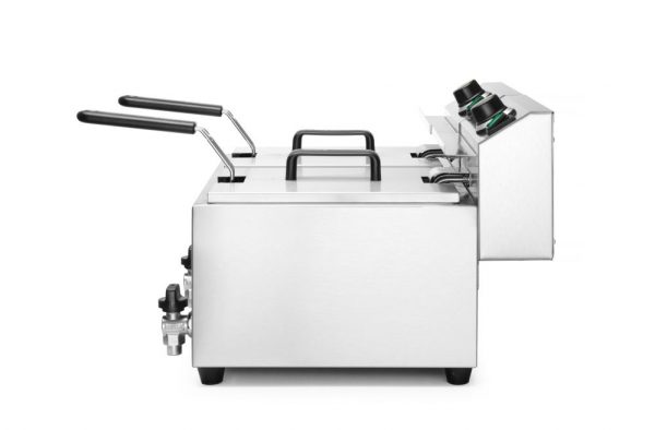 Fritös med tapp 2 x 8l "Profi Line", 230V / 3500W, 605 x 515 x (h) 350mm - Bild 5