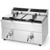 Fritös med induktion och dräneringskran 2 x 8l "Profi Line", 230V / 7000W, 580 x 485 x (h) 406mm.
