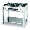 Gasspis med 5 brännare och öppet stativ "Kitchen Line", 14.3 kW, 900 x 600 x (h) 850mm.