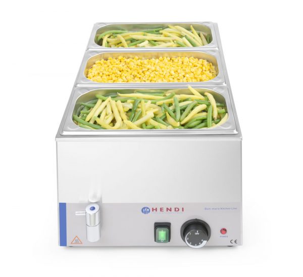 Bain-marie med dräneringskran "Kitchen Line", 230V / 1200W, 340 x 540 x (h) 250mm - Bild 3