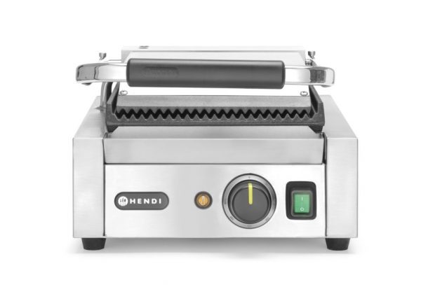 Klämgrill enkel, räfflad topp och botten, 230V / 1800W, 310 x 370 x (h) 210mm.