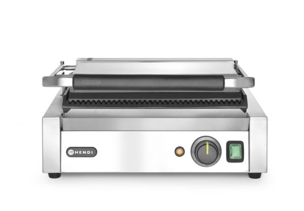 Klämgrill "Panini", räfflad topp och botten, 230V / 2200W, 430 x 370 x (h) 210mm - Bild 3