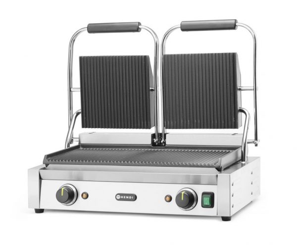 Klämgrill dubbel, räfflad topp och botten, 230V / 3600W, 570 x 370 x (h) 210mm - Bild 2