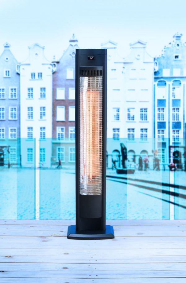 Infravärmare "Tornado", svart, 220-240V /2000 W, 130 x 90 x (h) 900mm - Bild 2