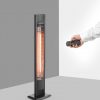Infravärmare "Tornado", svart, 220-240V /2000 W, 130 x 90 x (h) 900mm - Bild 3